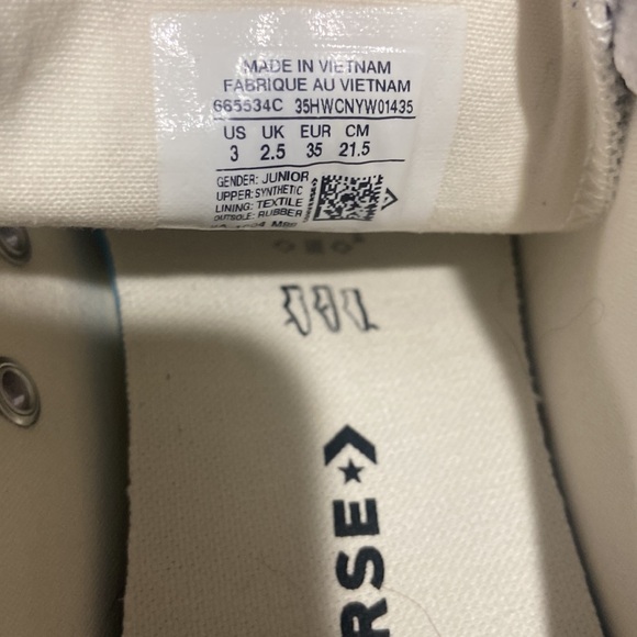 Big Girls Size 3 Metallic Glitter Rainbow Converse RARE - Picture 14 of 15